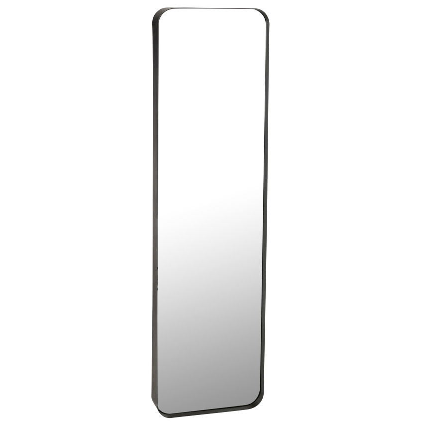 Černé kovové závěsné zrcadlo J-line Dolly 160 x 44 cm J-line