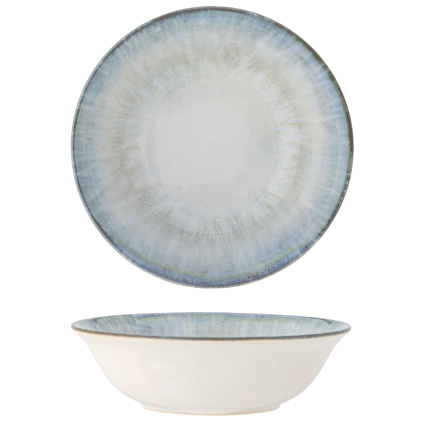 Modro-bílá kameninová miska Bloomingville Calen 17 cm Bloomingville