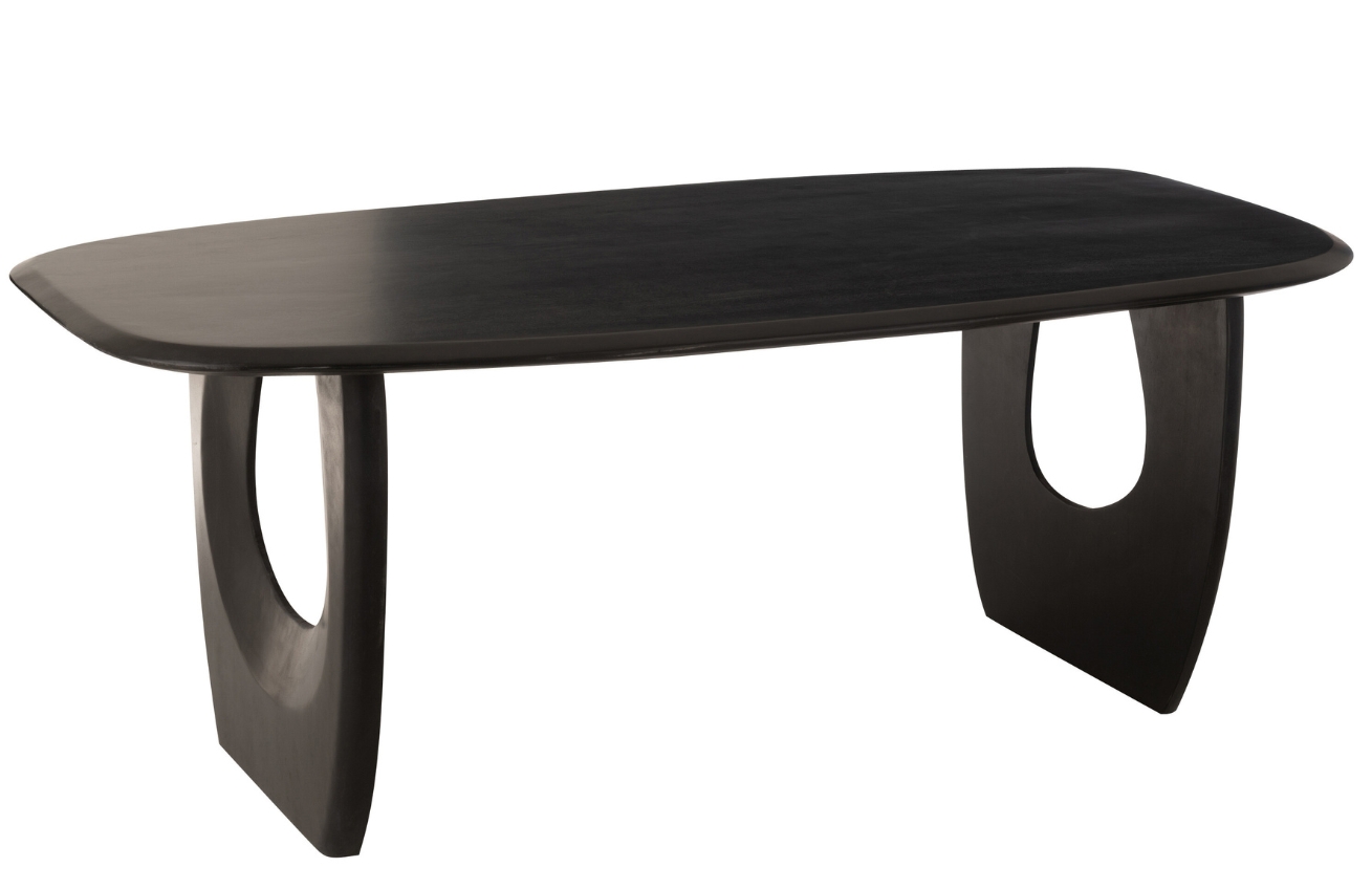 Černý dřevěný jídelní stůl J-line Cargo 200 x 100 cm J-line