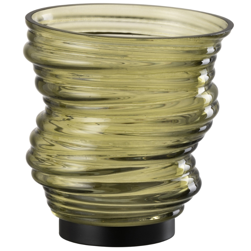 Zelená skleněná váza J-line Torney 17 cm J-line