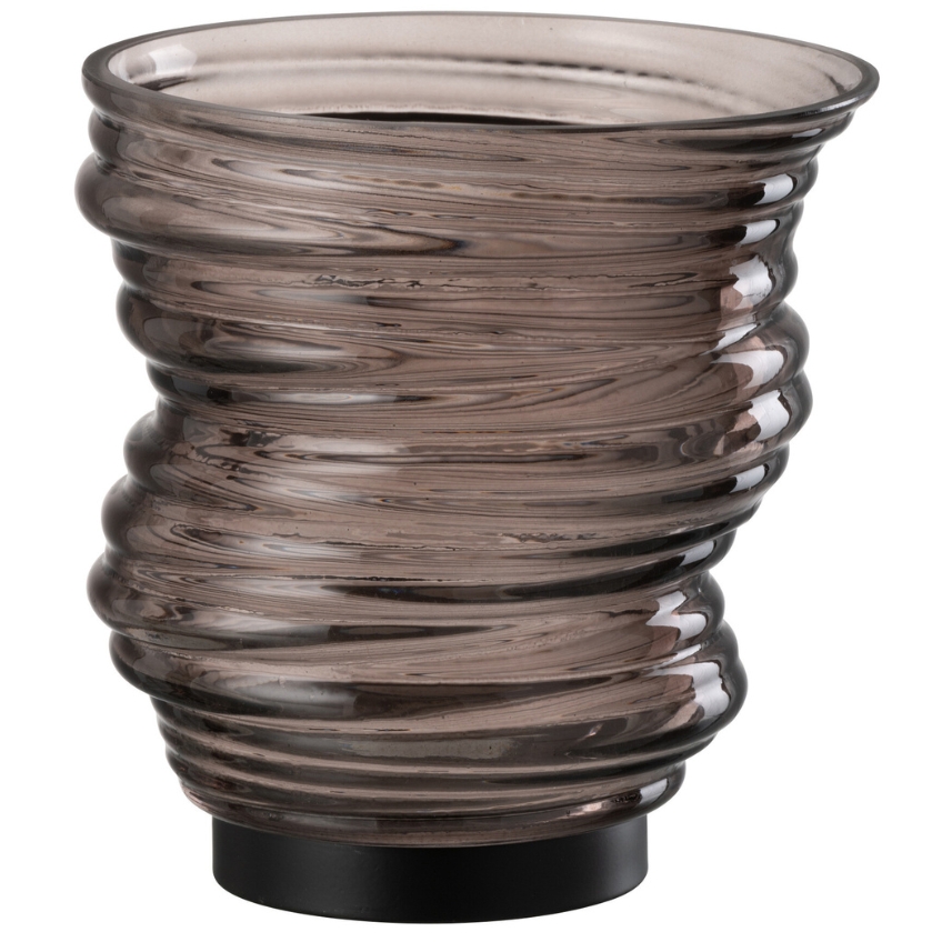 Šedá skleněná váza J-line Torney 17 cm J-line