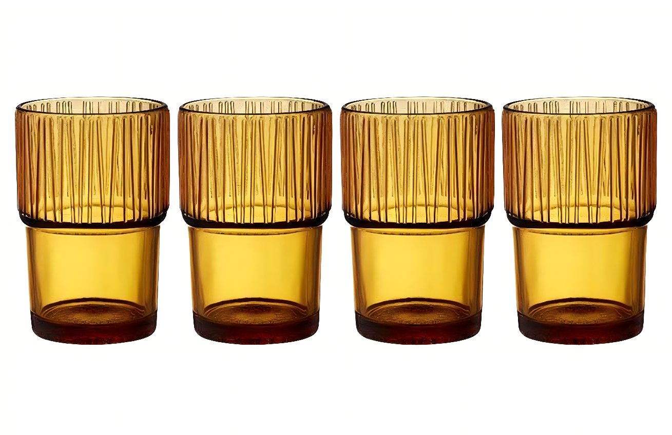 BITZ Set čtyř žlutých sklenic Kusintha 380 ml BITZ