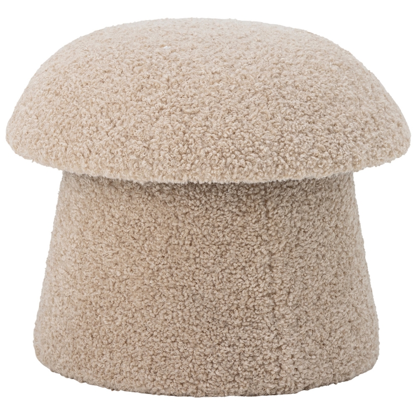 Béžový bouclé puf Bloomingville Bocca 46 cm Bloomingville