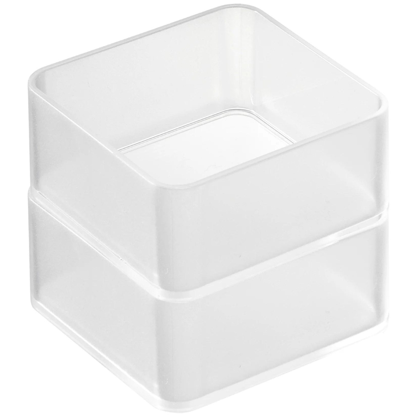 Set dvou bílých plastových organizérů Yamazaki Tower 8 x 8 cm YAMAZAKI