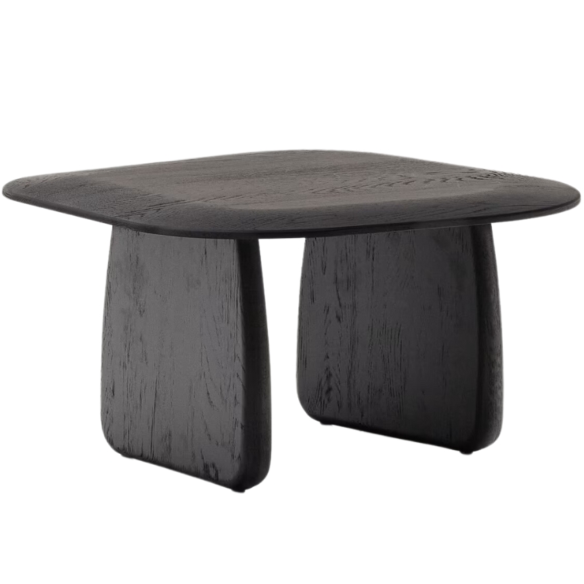 Černý dubový odkládací stolek Kave Home Pirita 71 x 70 cm Kave Home