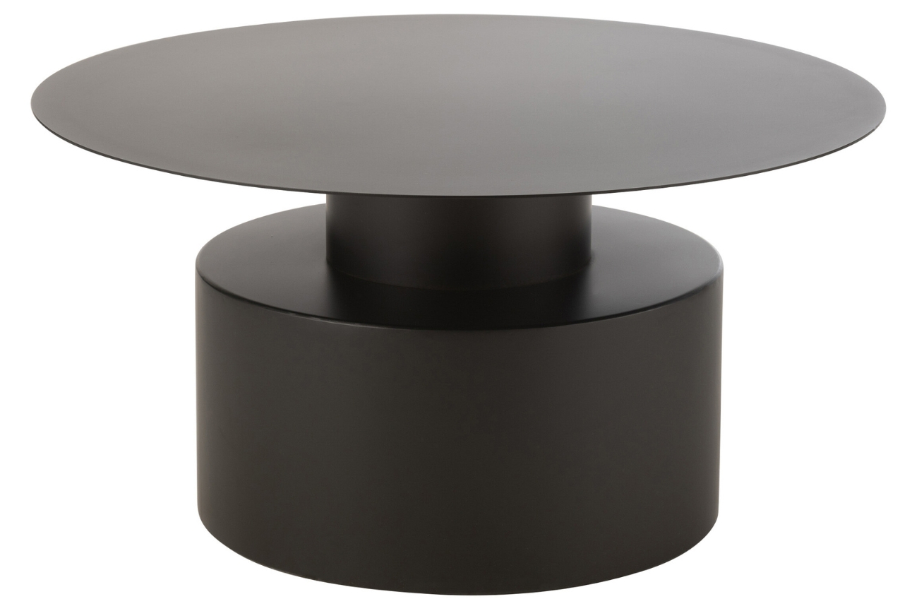 Černý kovový konferenční stolek J-line Fally 80 cm J-line