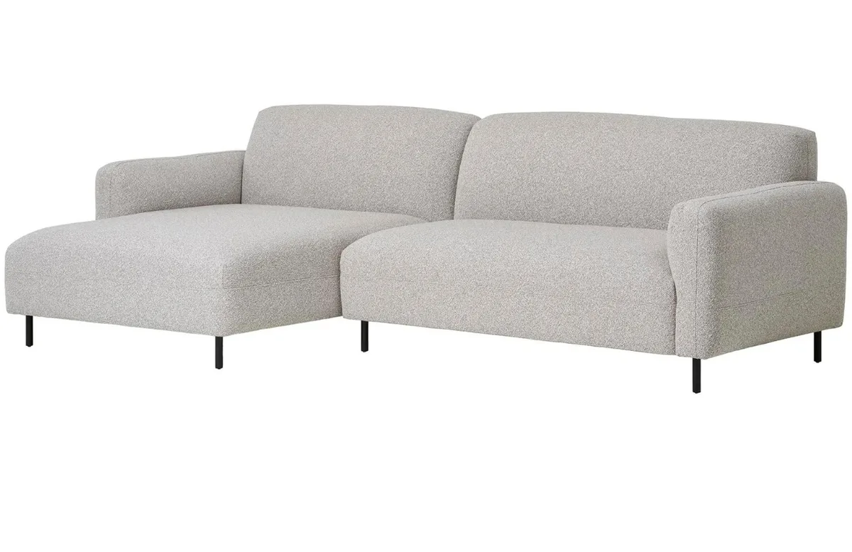 Nordic Living Bouclé rohová pohovka Salvador 265 cm, levá