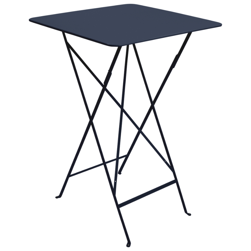 Tmavě modrý kovový skládací bistro stůl Fermob Bistro 71 x 71 cm Fermob
