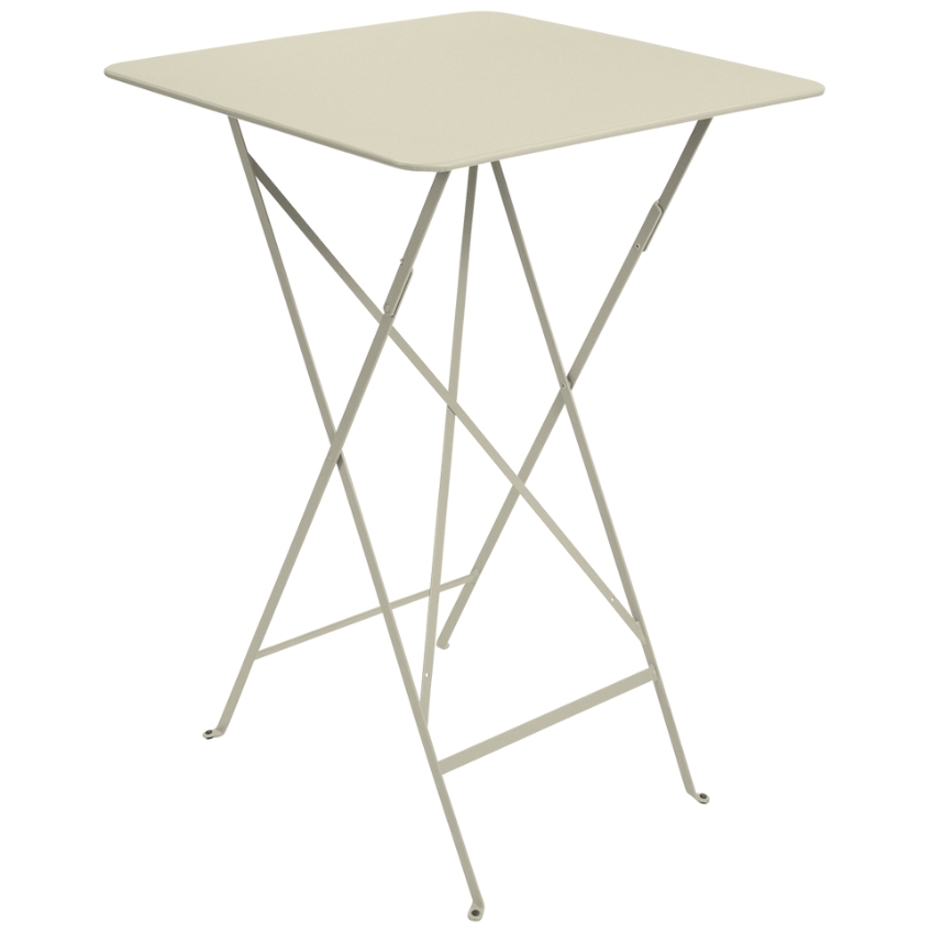 Světle šedý kovový skládací bistro stůl Fermob Bistro 71 x 71 cm Fermob