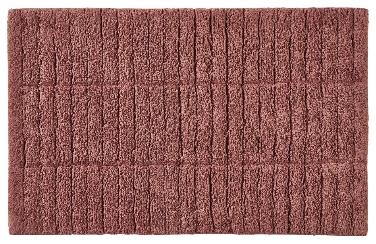 Zone Denmark Růžová bavlněná koupelnová předložka Tiles 50 x 80 cm Zone Denmark
