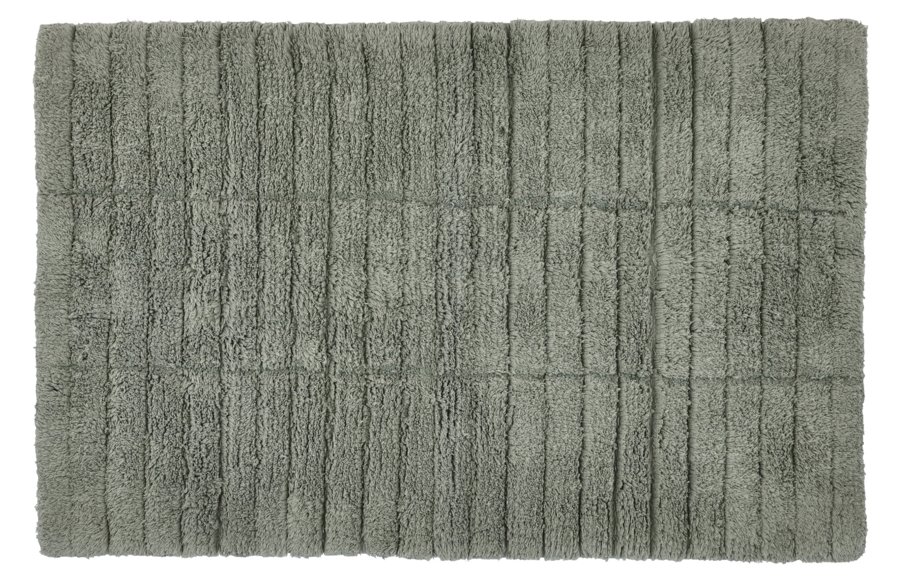 Zone Denmark Tmavě zelená bavlněná koupelnová předložka Tiles 50 x 80 cm Zone Denmark