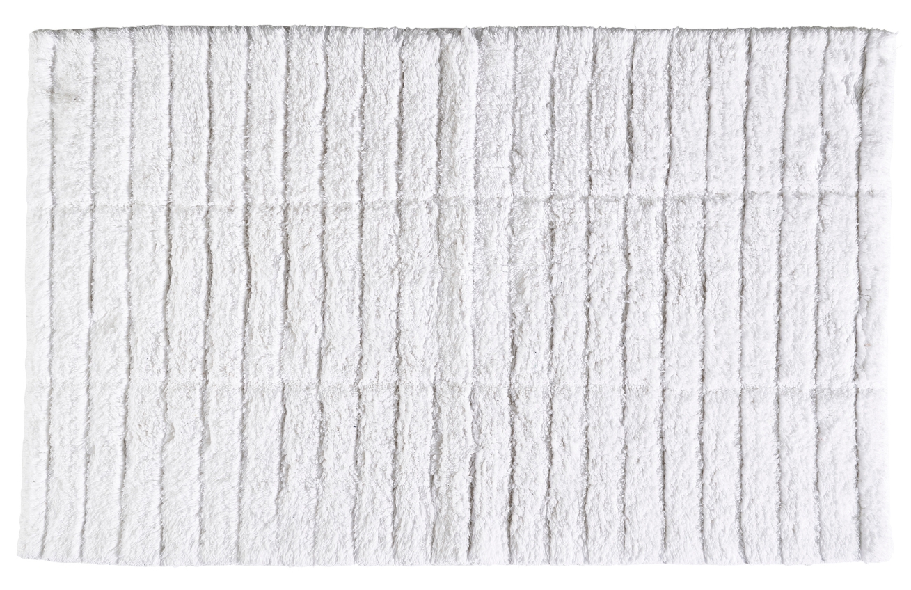 Zone Denmark Bílá bavlněná koupelnová předložka Tiles 50 x 80 cm Zone Denmark
