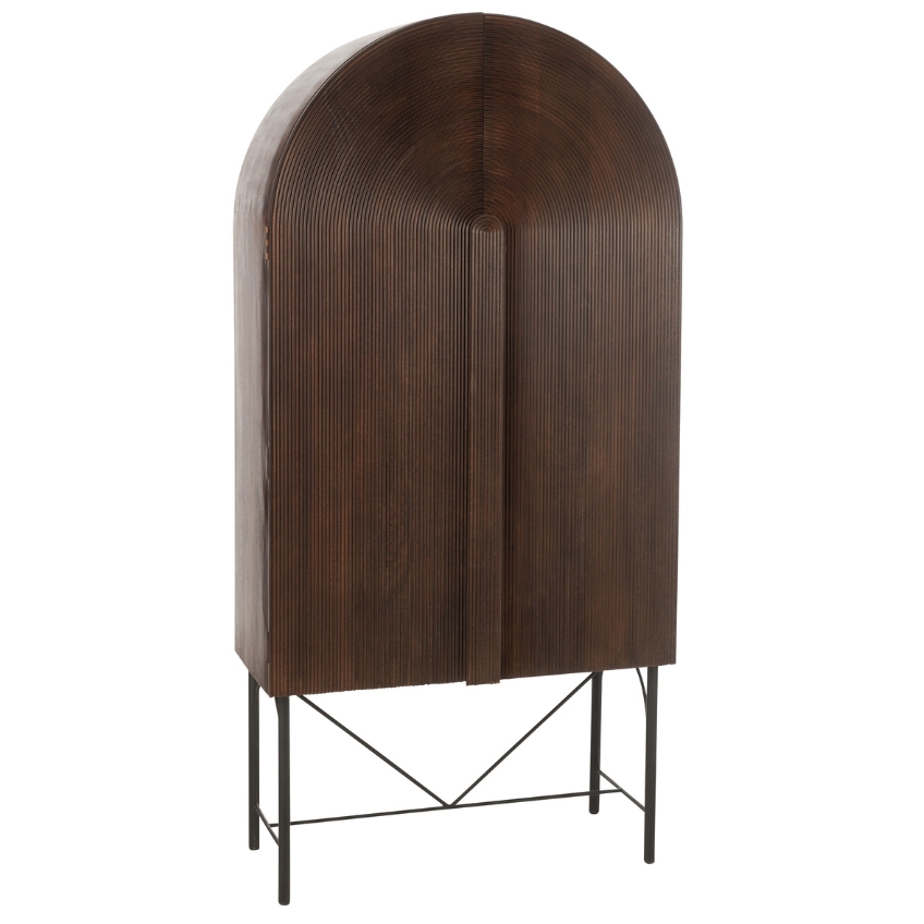Hnědá dřevěná komoda J-line Roggo 90 x 45 cm J-line
