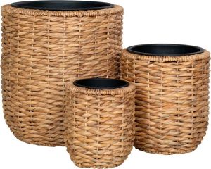 Květin&aacute;če z vodn&iacute;ho hyacintu v sadě 3 ks &oslash; 49 cm Hanoi &ndash; House Nordic House Nordic
