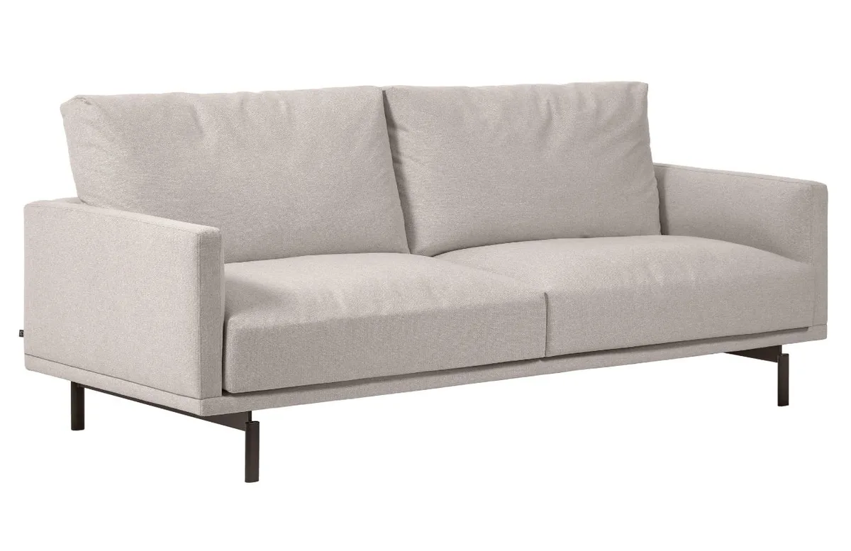 Kave Home Béžová trojmístná pohovka Galene 214 cm