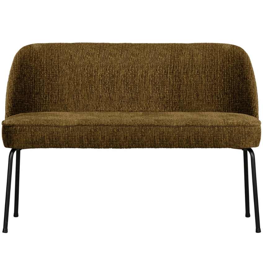 WOOOD Hnědožlutá sametová lavice Tergi 120 cm WOOOD