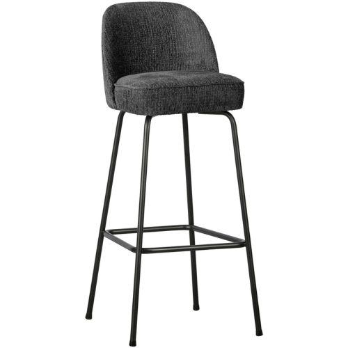 WOOOD Šedá sametová barová židle Tergi 79 cm WOOOD
