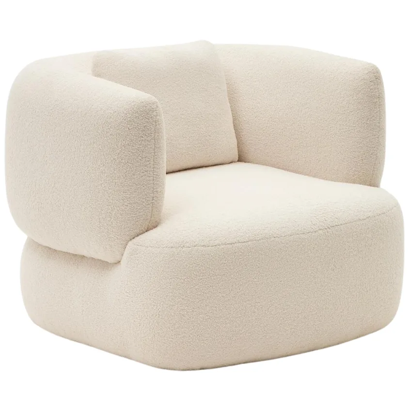 Kave Home Béžové bouclé křeslo Martina