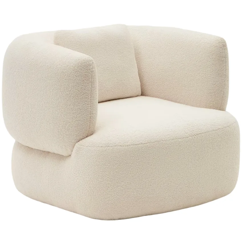 Kave Home bouclé otočné křeslo Martina