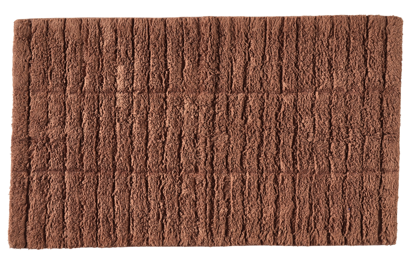 Zone Denmark Terakotově červená bavlněná koupelnová předložka Tiles 50 x 80 cm Zone Denmark