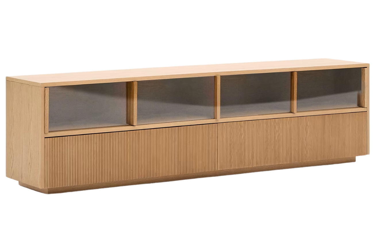 Dubová komoda Kave Home Helvine 200 x 40 cm Kave Home