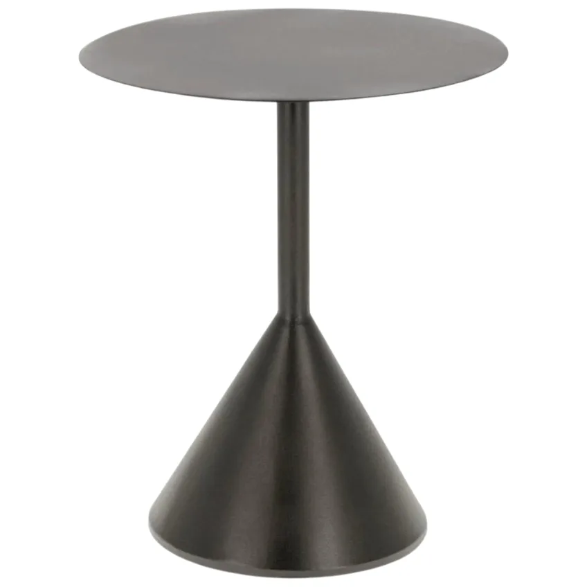 Kave Home Černý kovový odkládací stolek Yinan 48 cm