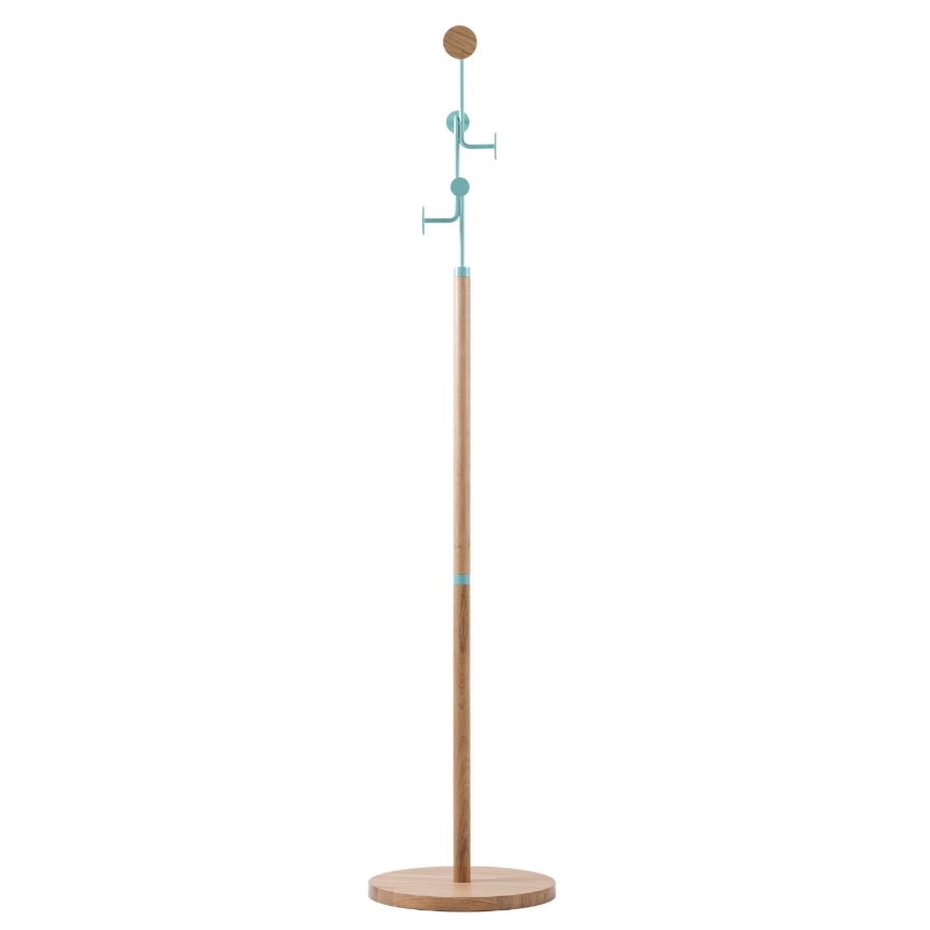 Gazzda Tyrkysový dubový věšák Hook 170 cm Gazzda