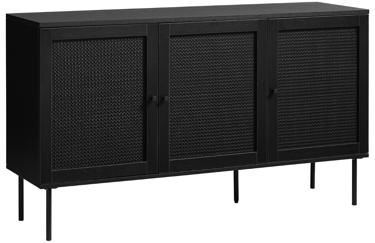 Černá komoda Unique Furniture Pensacola 140 x 40 cm Unique Furniture