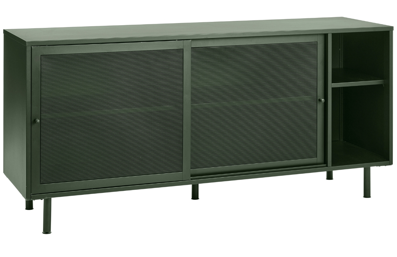 Olivově zelená kovová komoda Unique Furniture Veep 160 x 45 cm Unique Furniture