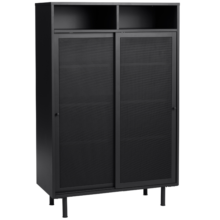 Černá kovová komoda Unique Furniture Veep 90 x 40 cm Unique Furniture