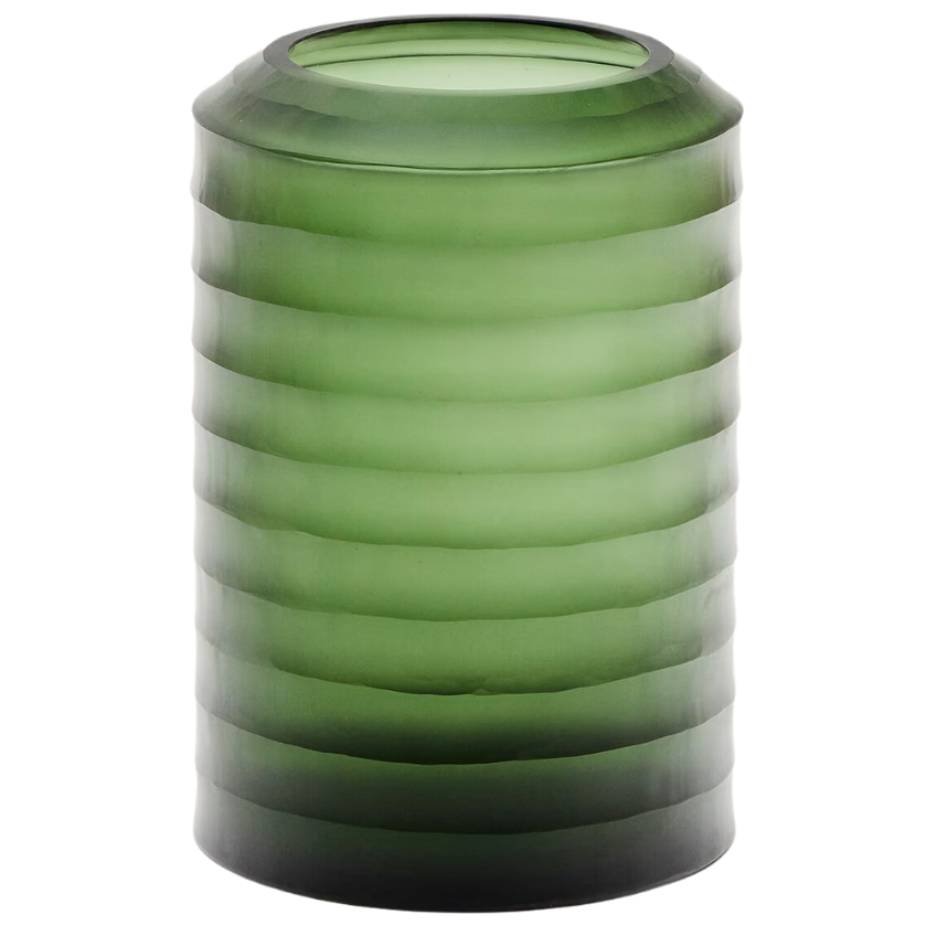 Zelená skleněná váza Kave Home Bunce 25 cm Kave Home