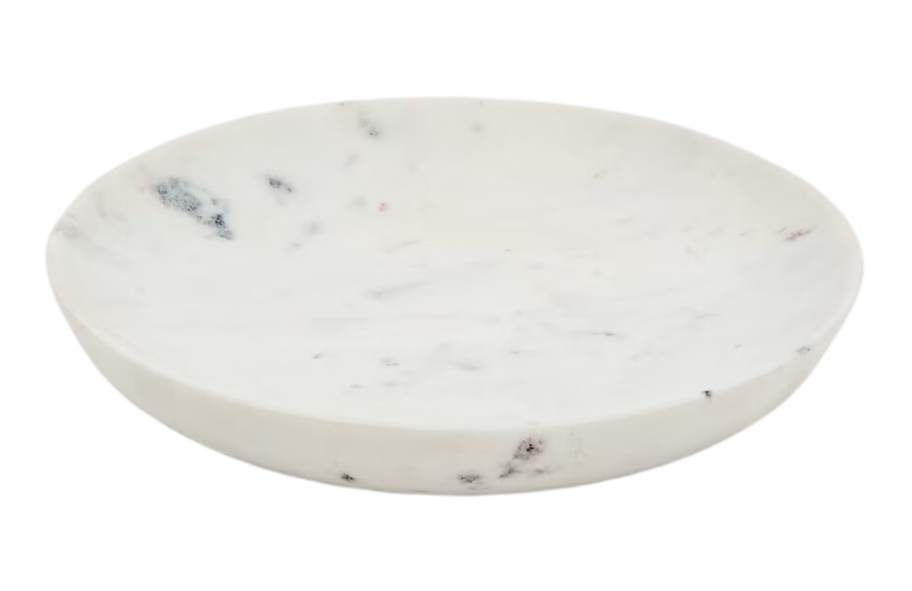 Bílý mramorový servírovací talíř Kave Home Ecin 20 cm Kave Home