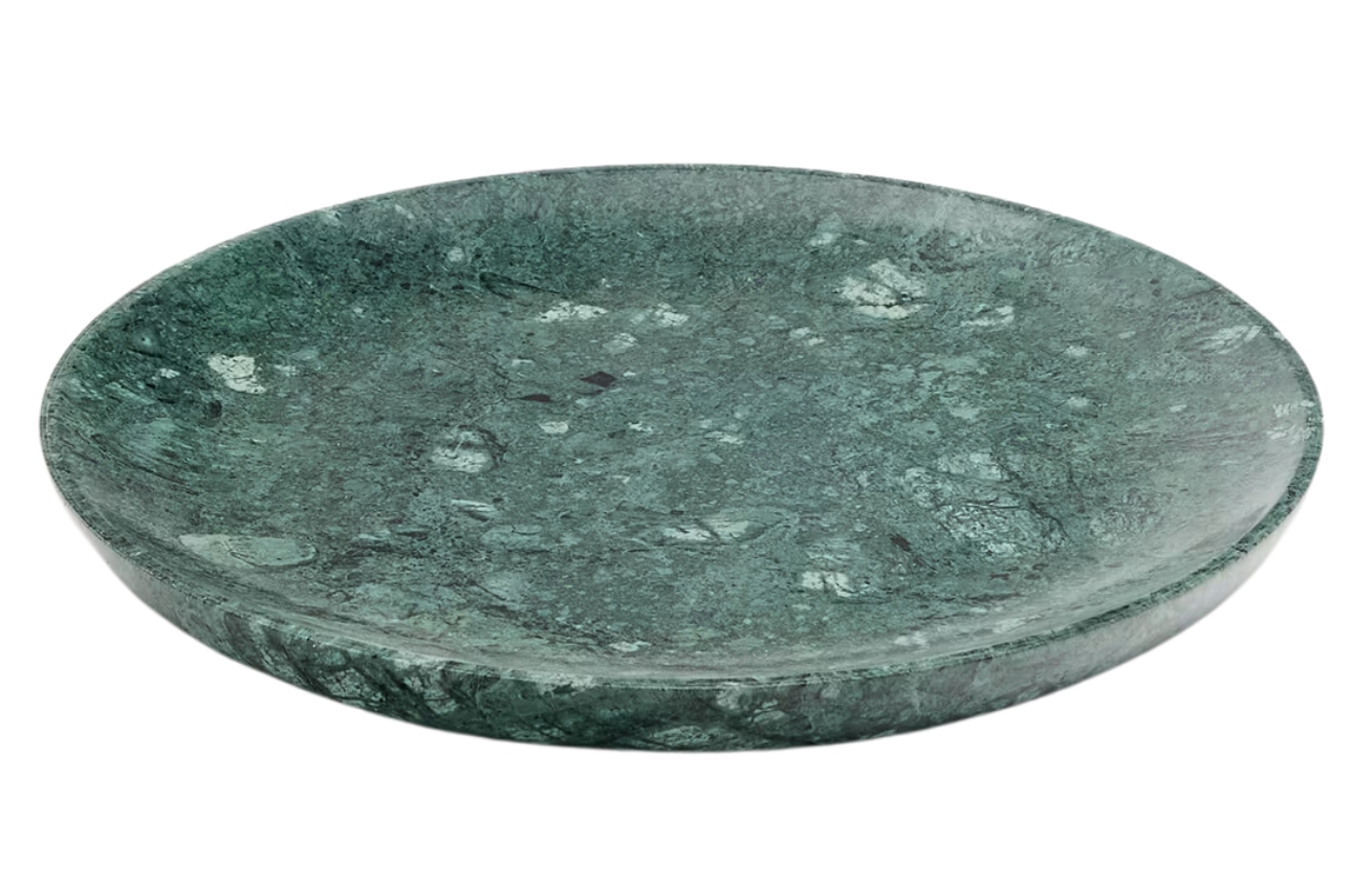 Zelený mramorový servírovací talíř Kave Home Ecin 20 cm Kave Home