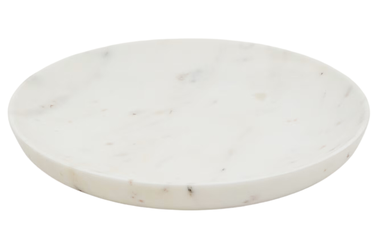 Bílý mramorový servírovací talíř Kave Home Ecin 30 cm Kave Home
