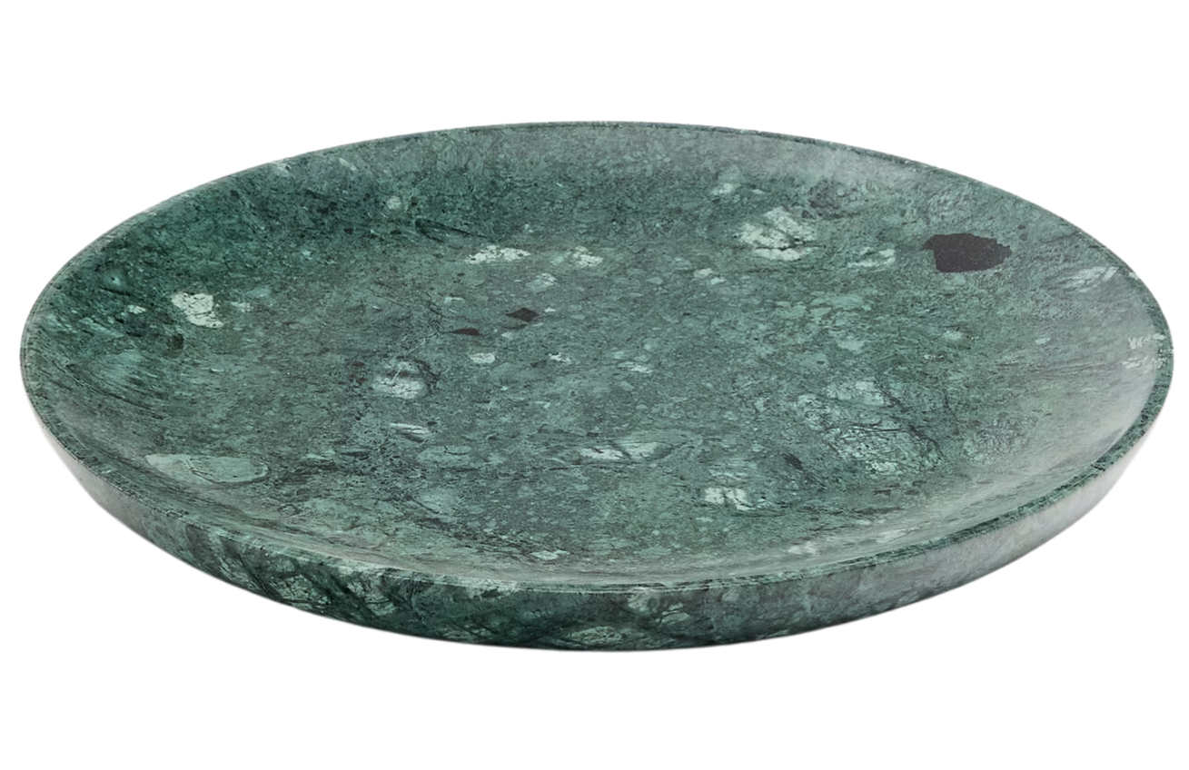 Zelený mramorový servírovací talíř Kave Home Ecin 30 cm Kave Home