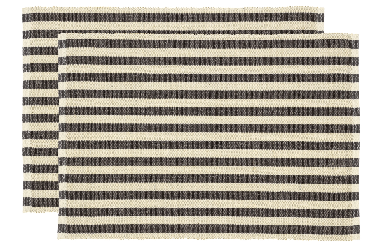 Södahl Set dvou šedých prostírání Stripe 48 x 33 cm Södahl
