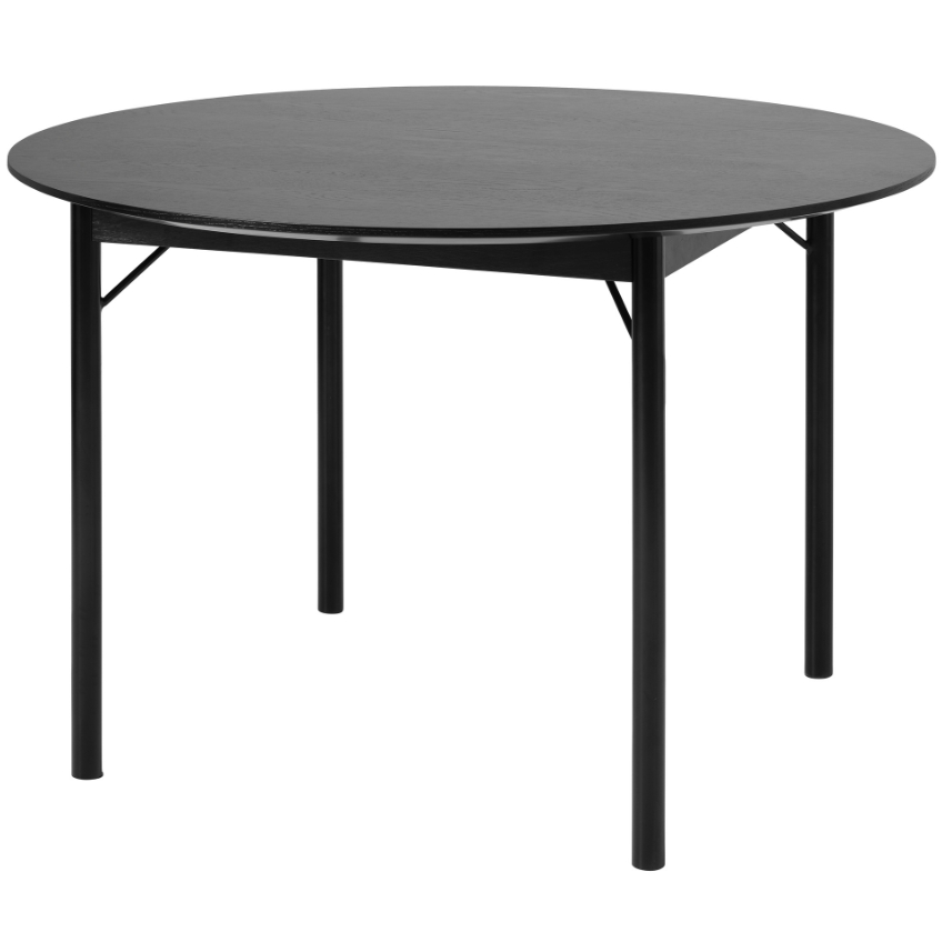 Černý dubový jídelní stůl Unique Furniture Savona 120 cm Unique Furniture