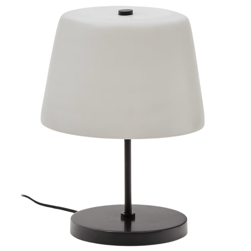 Černobílá skleněná stolní lampa Kave Home Nefar Kave Home