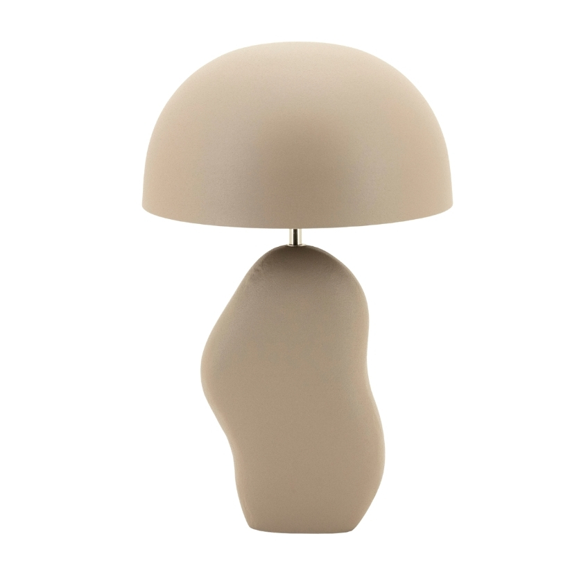 By-Boo Béžovohnědá kovová stolní lampa Aizu By-Boo