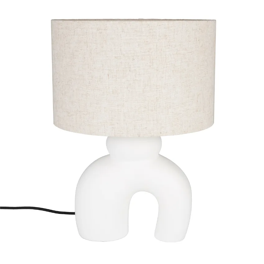 Bílá keramická stolní lampa ZUIVER BIBI