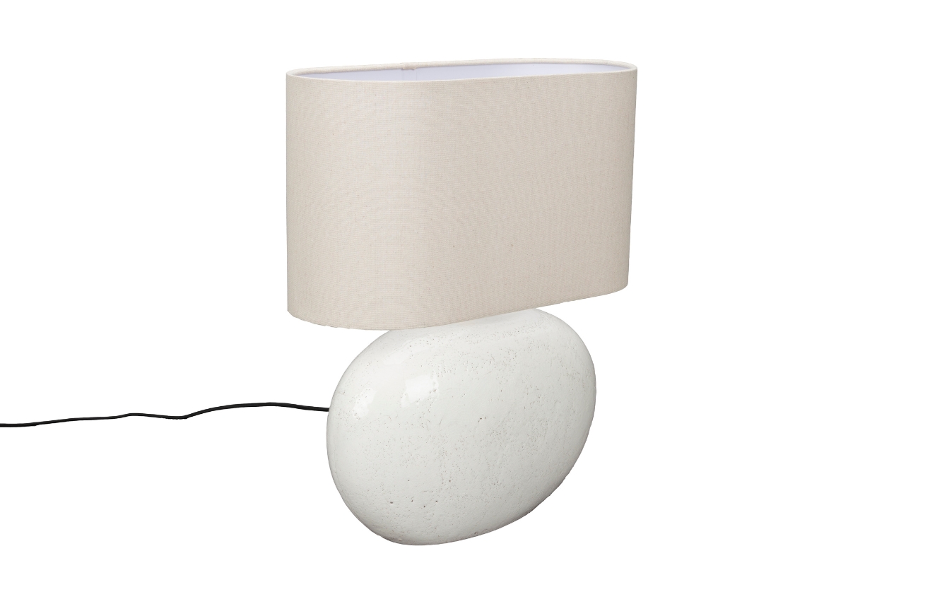 Béžová keramická stolní lampa DUTCHBONE HAILEY Dutchbone