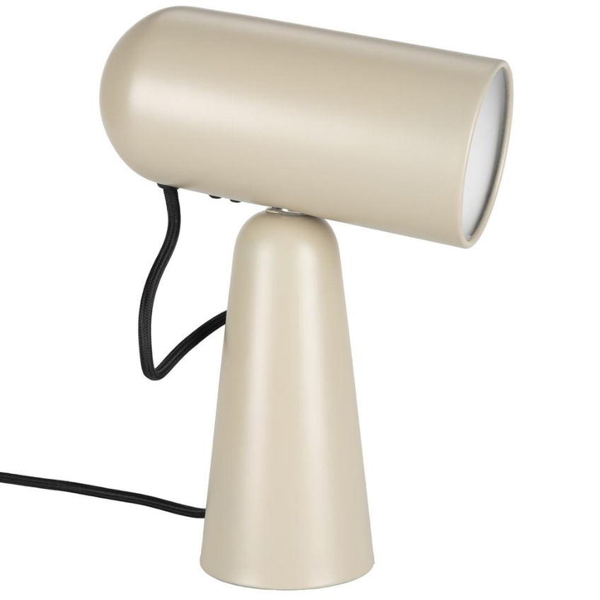 White Label Béžová kovová stolní lampa WLL VESPER White Label