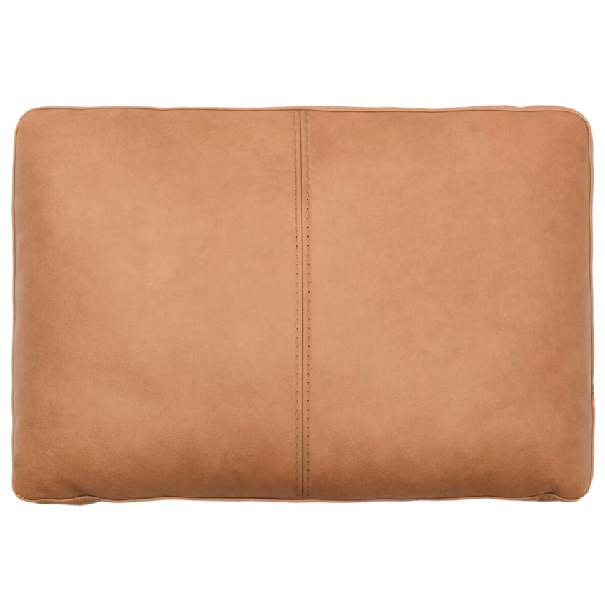 Hnědý kožený polštář Kave Home Blok 40 x 60 cm Kave Home