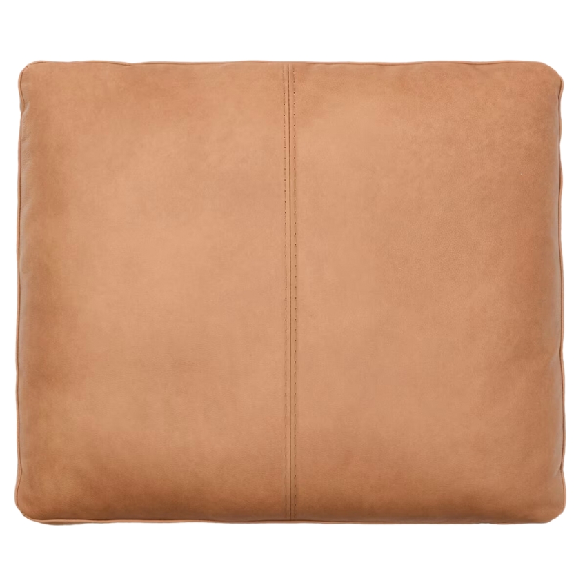 Hnědý kožený polštář Kave Home Blok 50 x 60 cm Kave Home