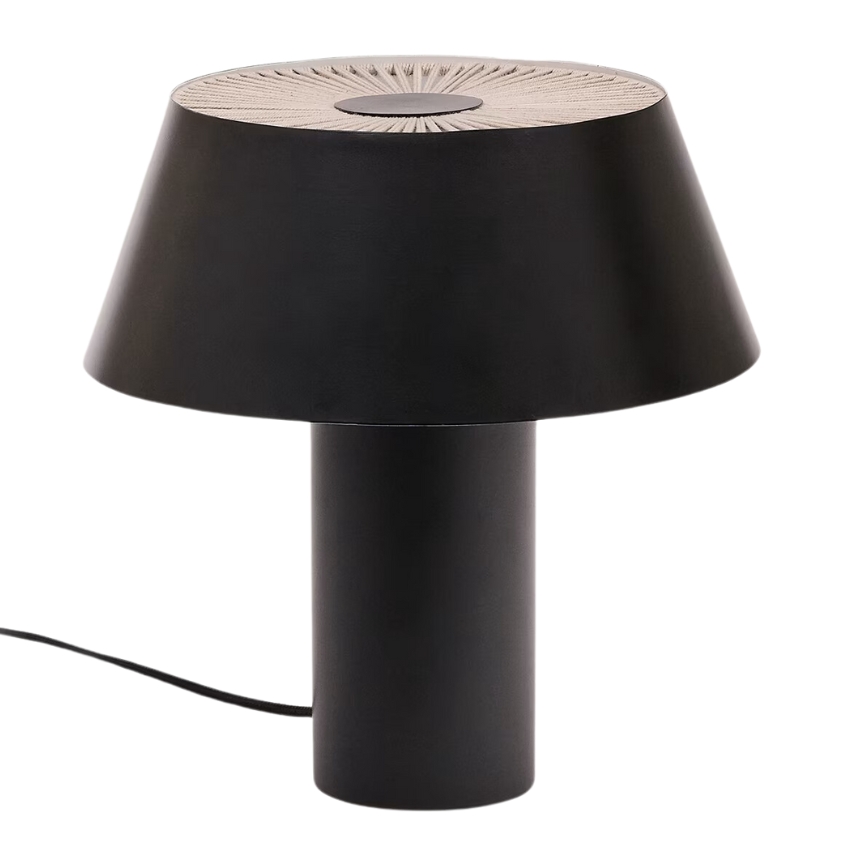 Černá kovová stolní lampa Kave Home Ancare Kave Home