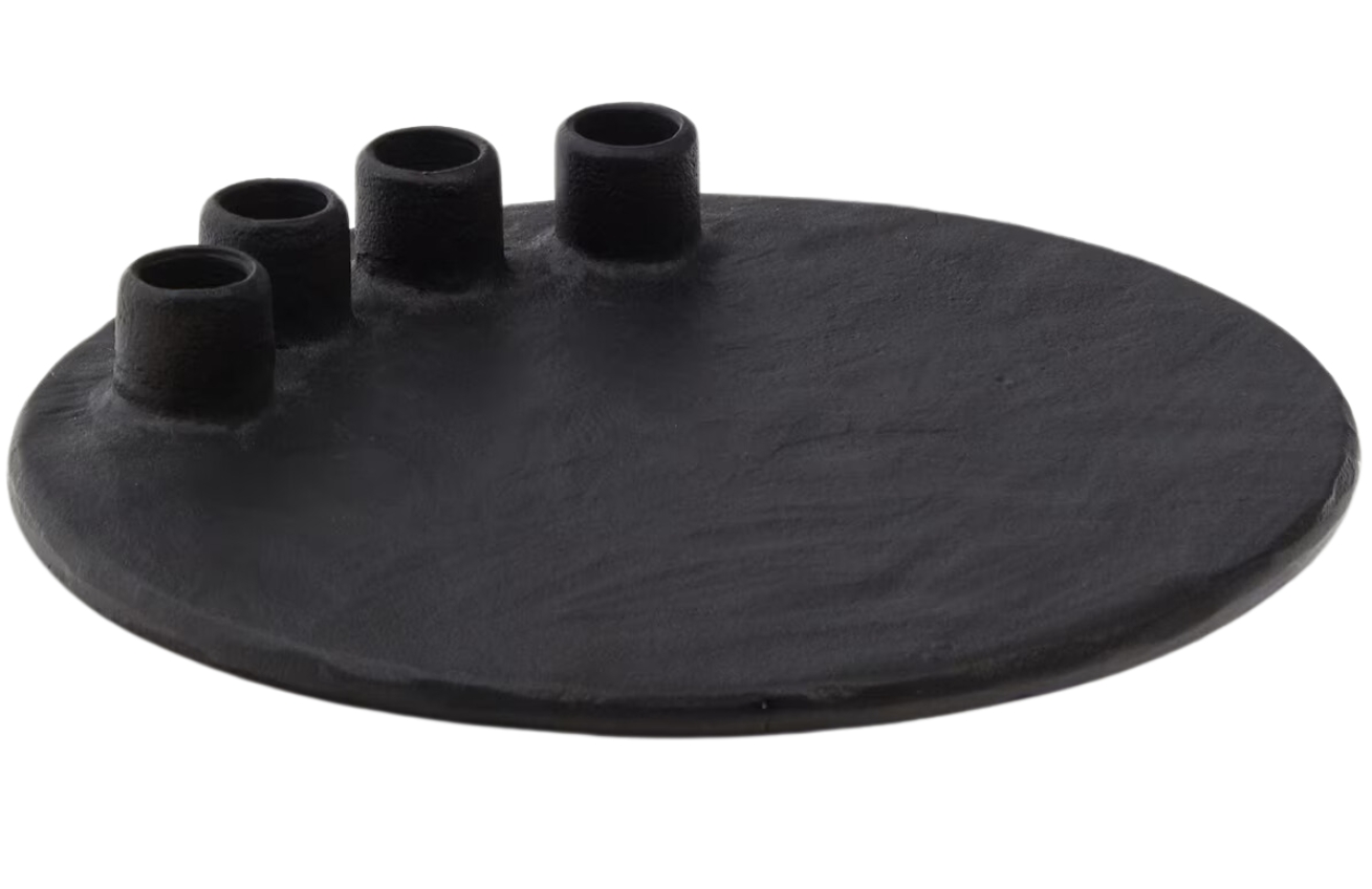 Černý kovový svícen Kave Home Nuvro 26 cm Kave Home