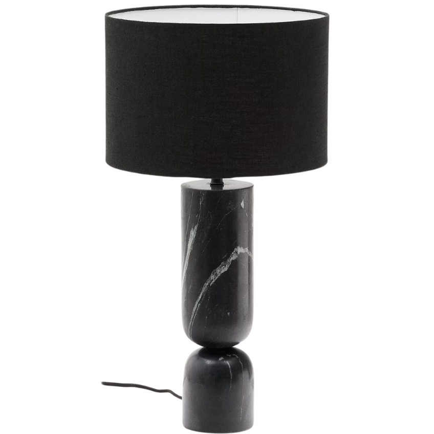 Černá mramorová stolní lampa Kave Home Vex Kave Home
