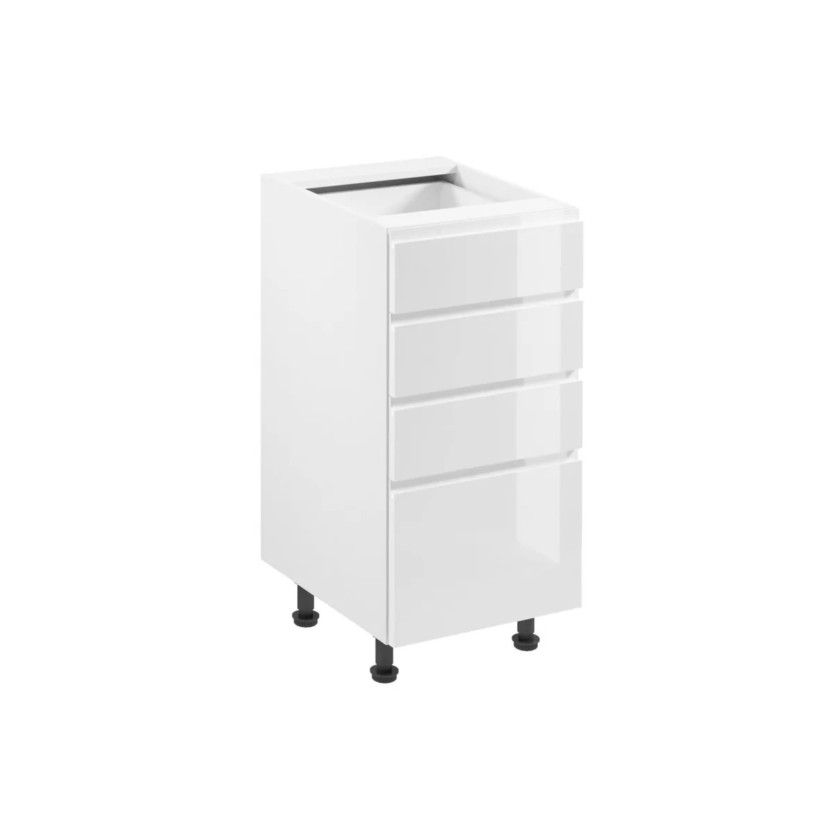Kuchyňská skříňka ASPEN D40S4 - bílá/bílá