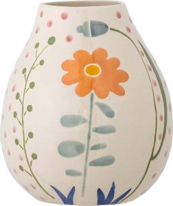 Kr&eacute;mov&aacute; ručně malovan&aacute; v&aacute;za z kameniny (v&yacute;&scaron;ka 17 cm) Taza &ndash; Bloomingville Bloomingville