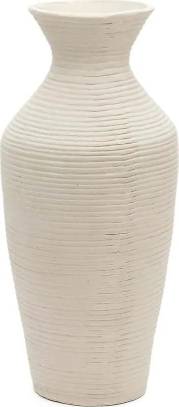 Krémová ručně vyrobená vysoká váza (výška 72 cm) Pria – Kave Home
